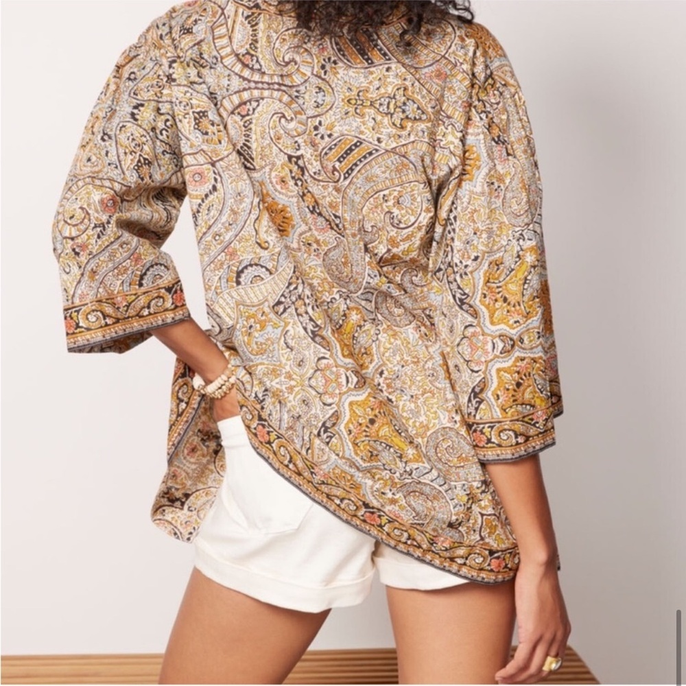 Cleobella Kaleidoscope Paisley Wrap / Kimono – Size S (XS/S) NWT Boho Cover‑Up - Picture 2 of 8